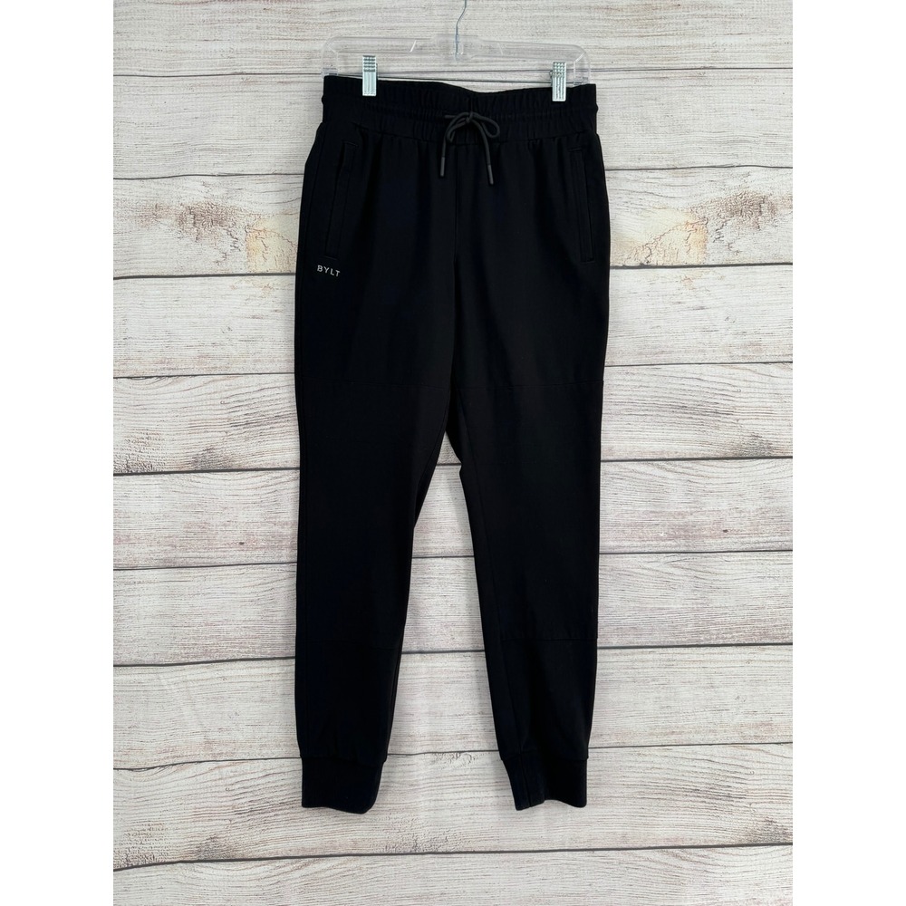 BYLT Joggers Mens Small Black Premium Basics Drawstring W_E_JOG_BLK_S